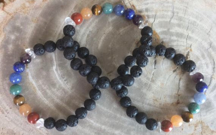 Aromatherapy Chakra Diffuser Bracelet XXL - Crystals & Gemstones