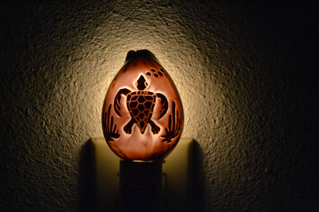 Tiger Turtle Shell Nightlight - Coastal Home Décor