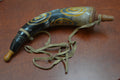 Swirl Black Buffalo Horn Powder Flask - Artisan Home Décor