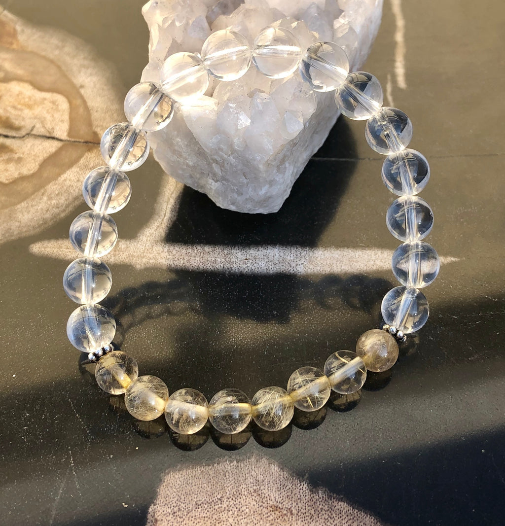Citrine Rutilated Quartz Bracelet | Joy & Prosperity | WorthyVibe