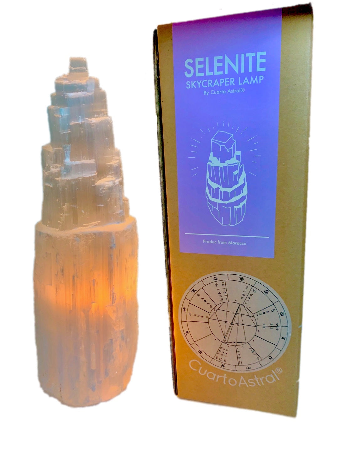 Selenite Skyscraper Lamp | Crystal Healing Light | WorthyVibe