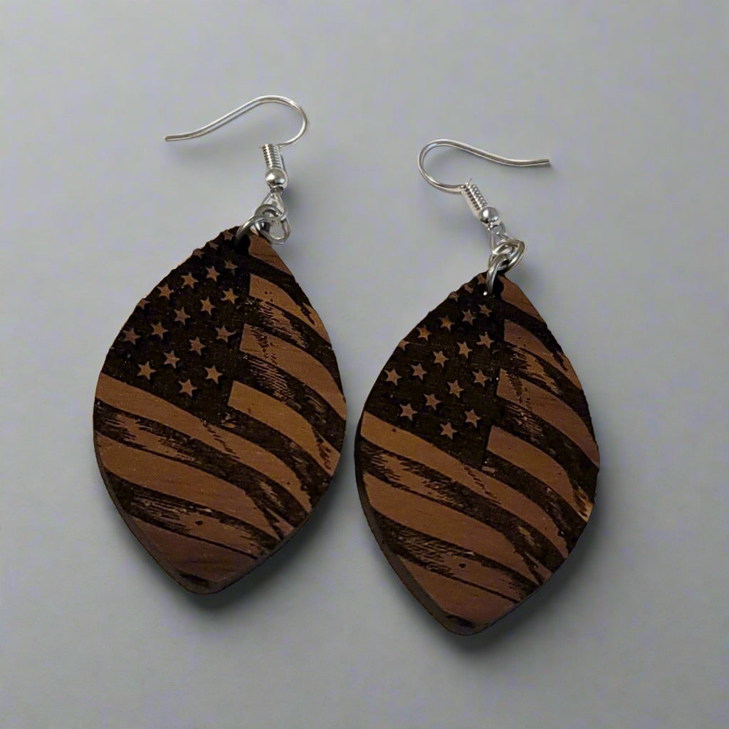 American Flag Earrings - Earrings