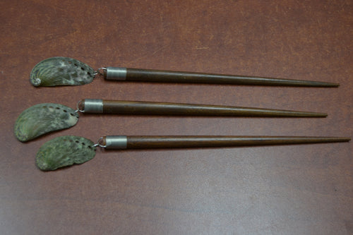 Abalone Shell Hair Sticks – 3 Piece Set - Boho Hair Accessories