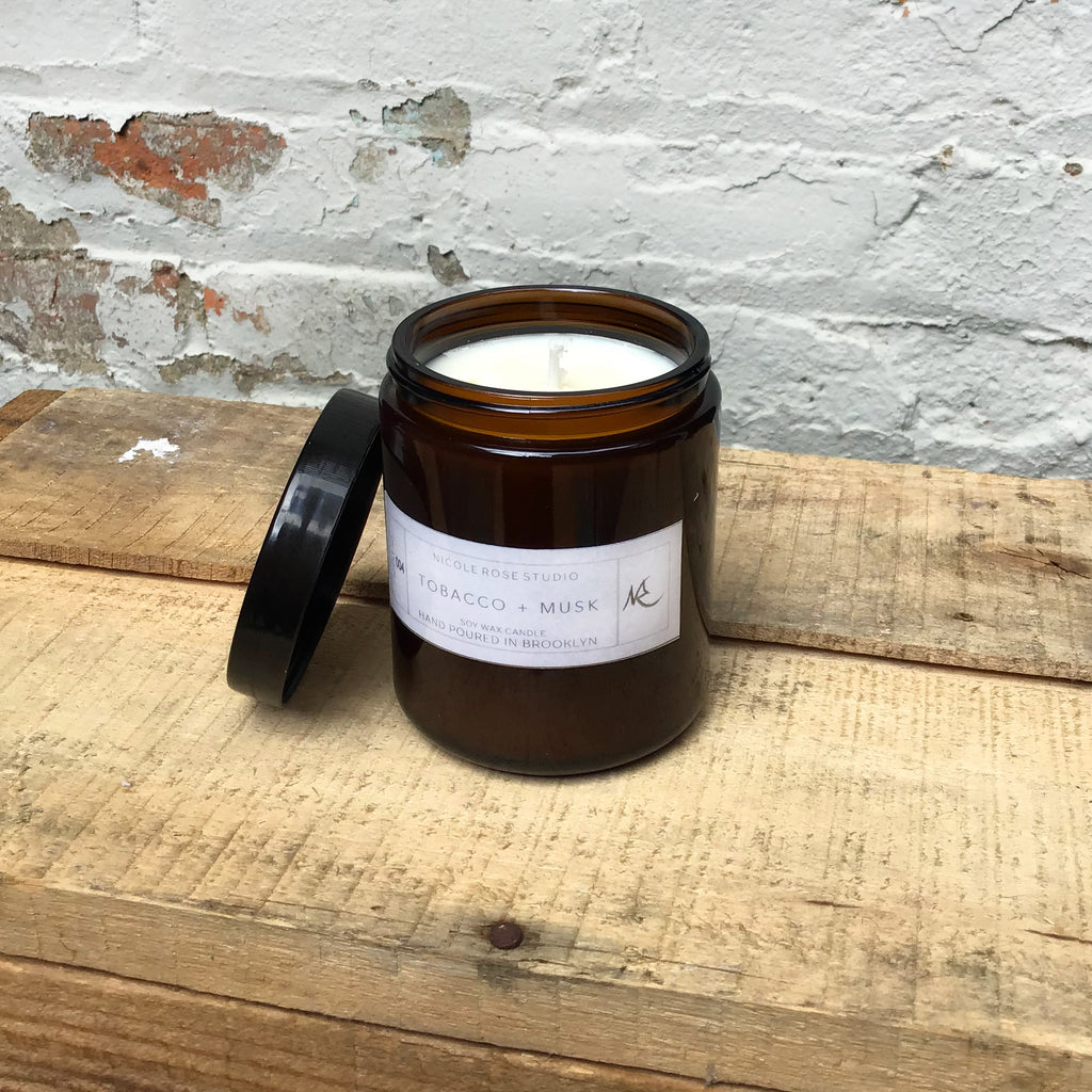 Tobacco + Musk Soy Wax Candle - Spiritual & Wellness