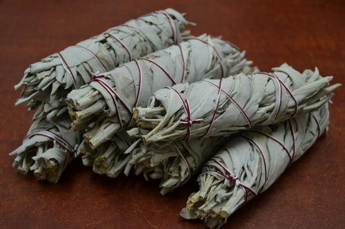 7 Pcs California White Sage Bundle Smudge 4" - Diffusers, Oils & Candles