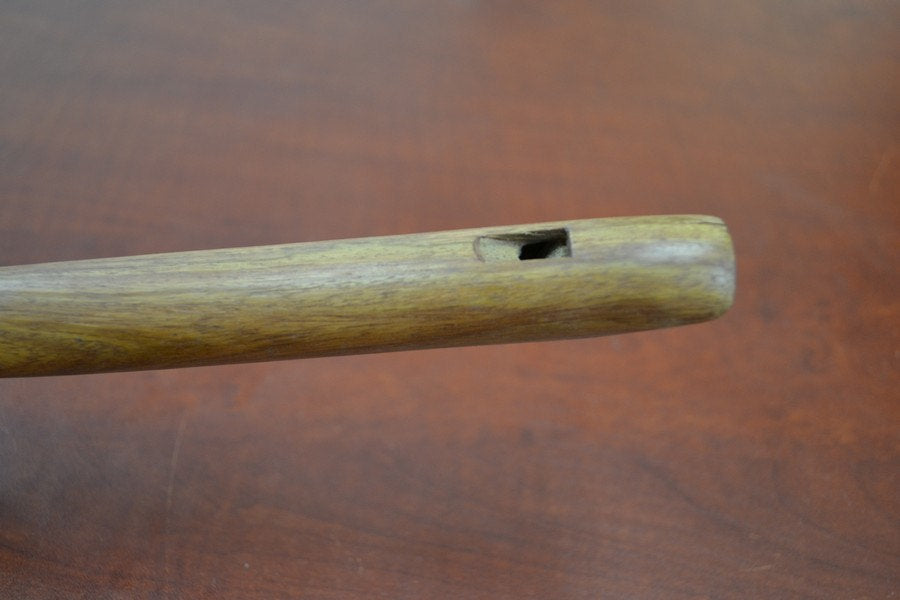 Brown Carved Wood Flute 12" - Musical & Artisan Crafts