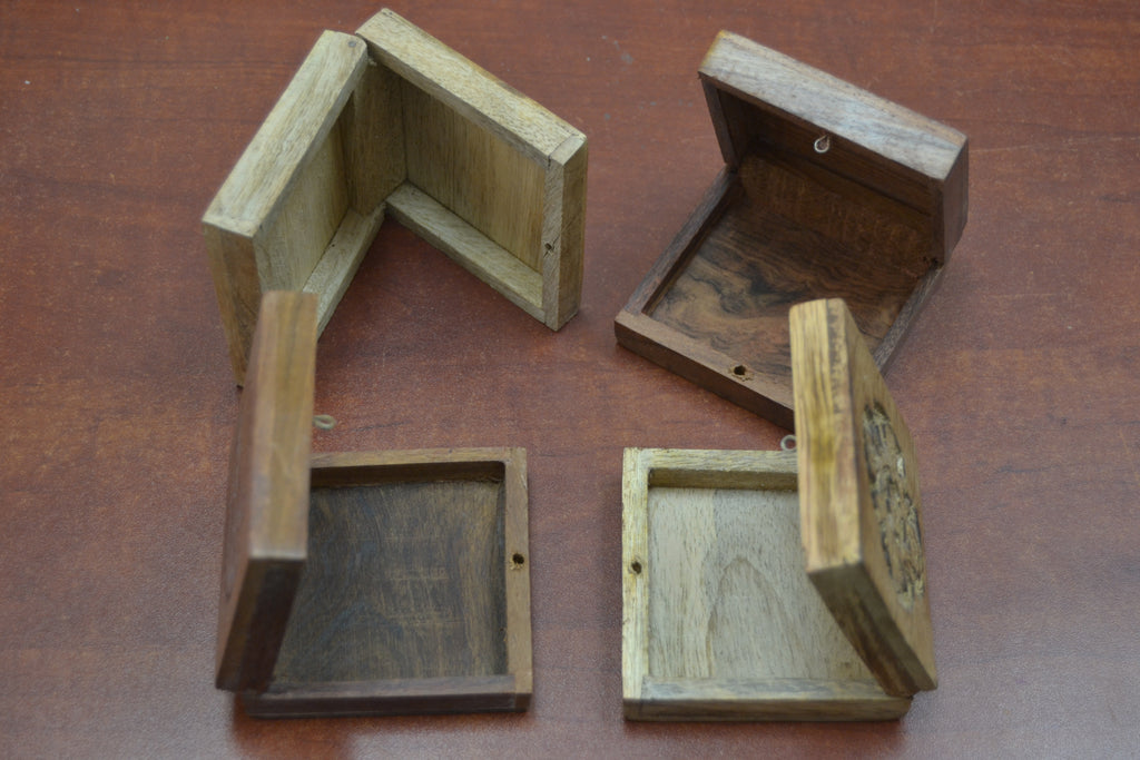 Keepsake Wood Boxes – 4 Piece Set - Home Office & Gifts