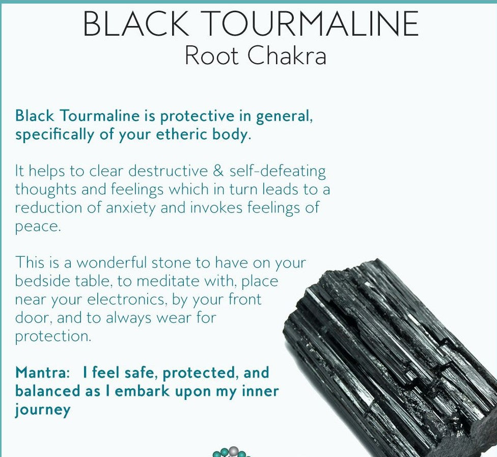 Black Tourmaline Quartz Bracelet | Handmade | Negative Energy Shield