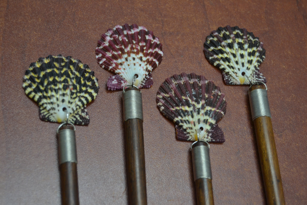Scallop Shell Hair Sticks – 4 Pack - Boho Hair Accessories