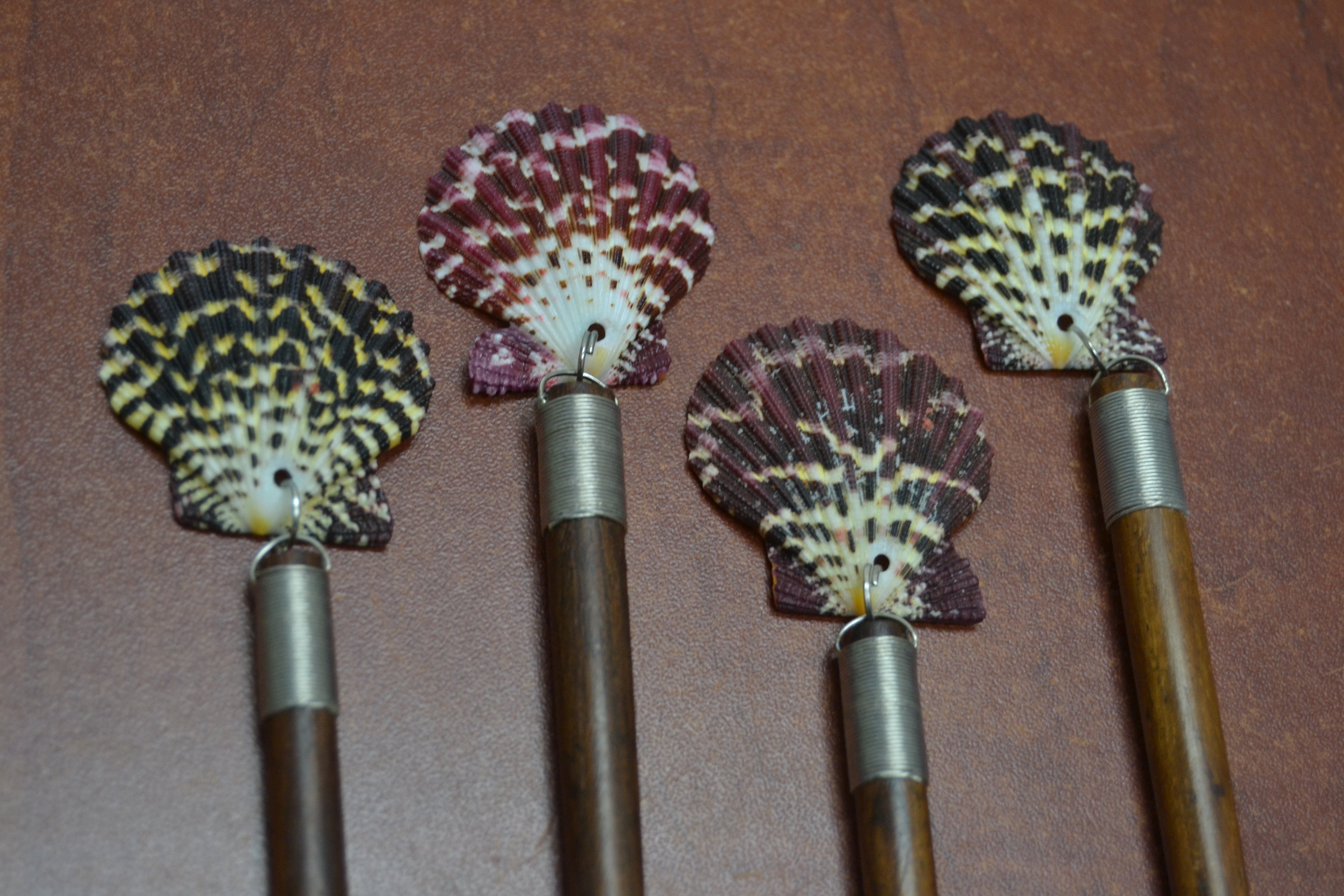 Scallop Shell Hair Sticks – 4 Pack - Boho Hair Accessories