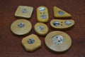 Wood Abalone Shell Buttons – 8 Piece Set - Artisan Craft Supplies