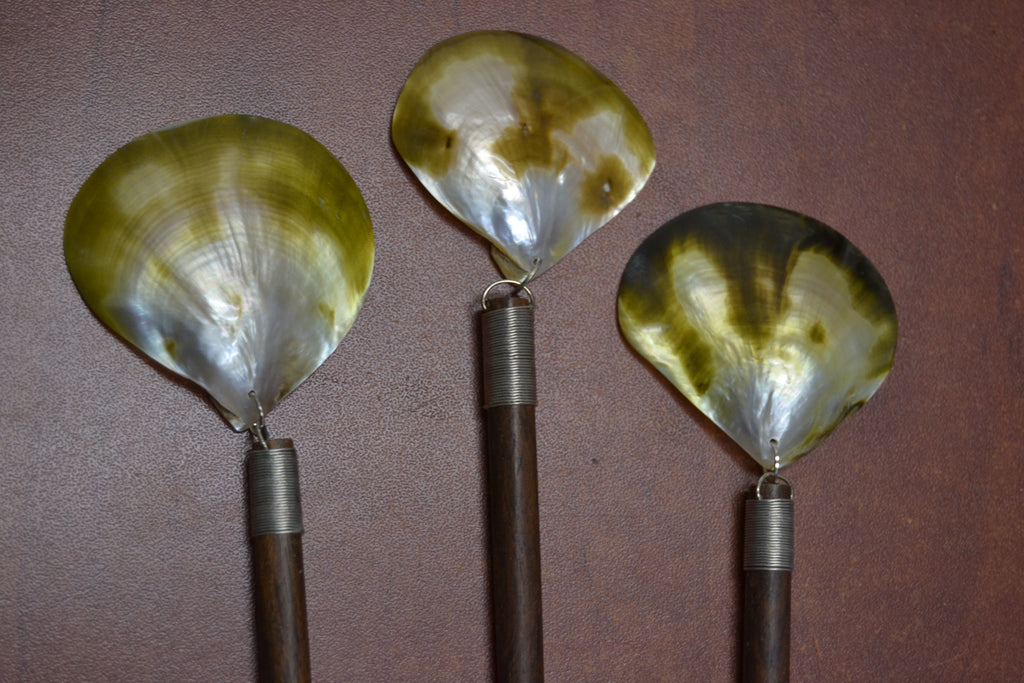 Golden Pearl Shell Hair Sticks – 3 Pack - Boho Hair Accessories