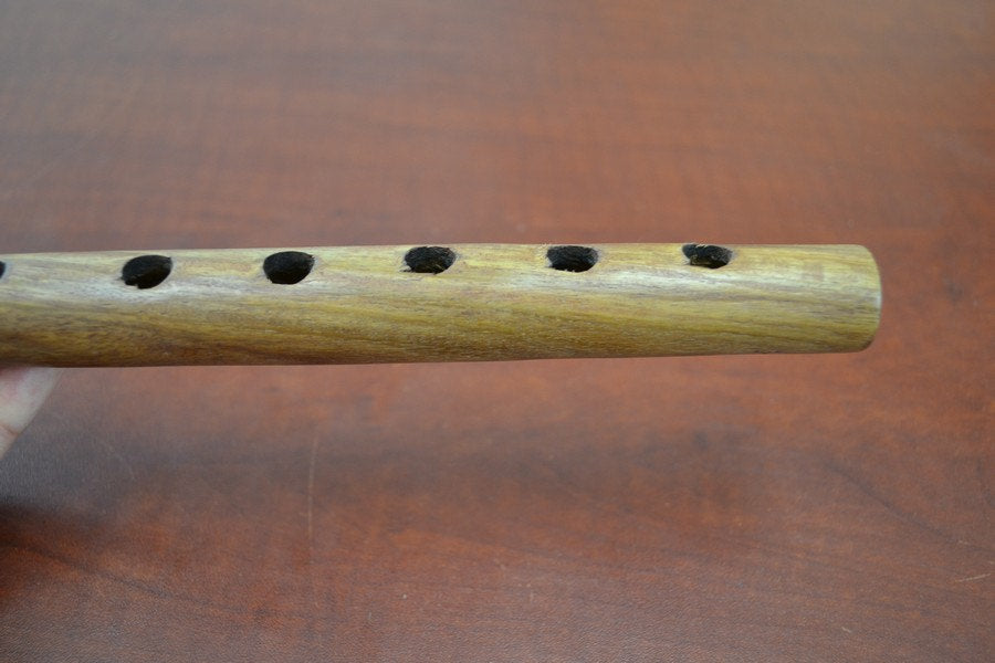 Brown Carved Wood Flute 12" - Musical & Artisan Crafts