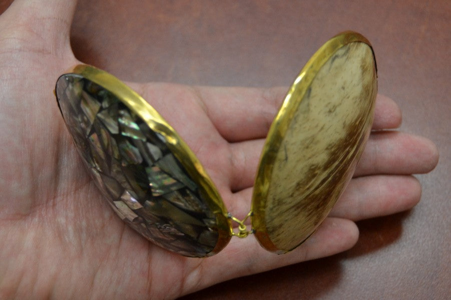 Abalone Shell Trinket Box - Coastal Home Décor