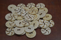 Striped Brown Buffalo Bone Buttons – 100 Pack - Artisan Craft Supplies