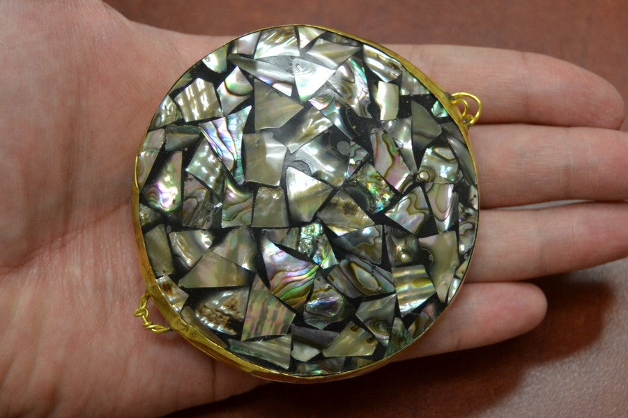 Abalone Shell Trinket Box - Coastal Home Décor