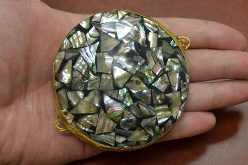 Abalone Shell Trinket Box - Coastal Home Décor