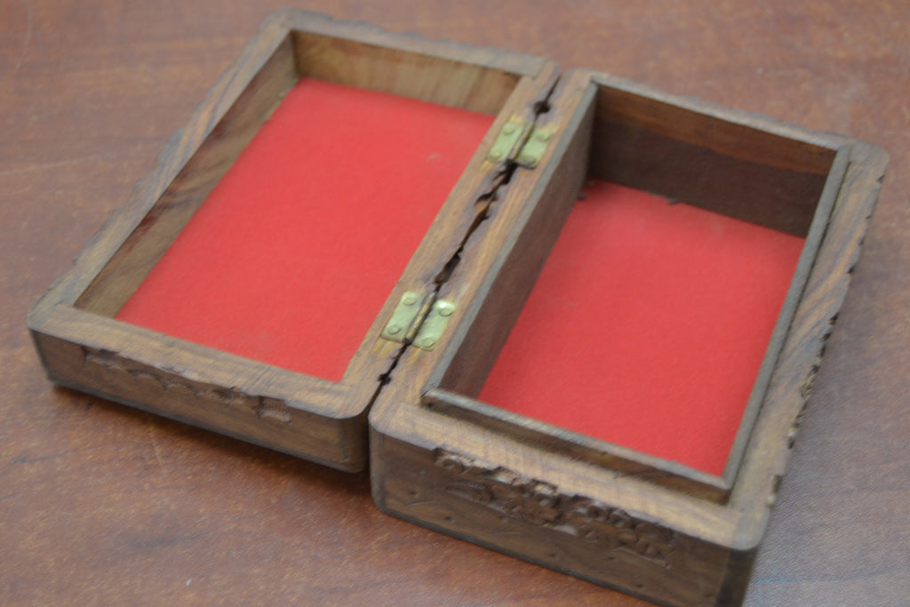 Flower Carved Wood Box - Home Office & Gifts