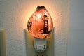 Purple Lighthouse Cowrie Shell Nightlight - Coastal Home Décor