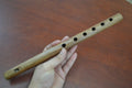 Brown Carved Wood Flute 12" - Musical & Artisan Crafts