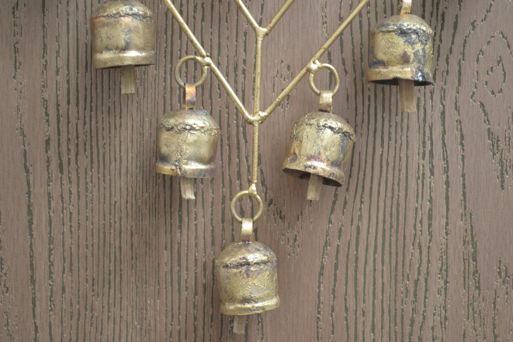 Rustic Heart Iron Bell Wind Chime - Rustic Home Décor