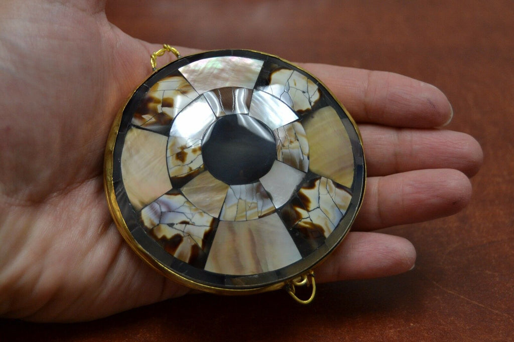 Golden Mother of Pearl Trinket Box - Coastal Home Décor