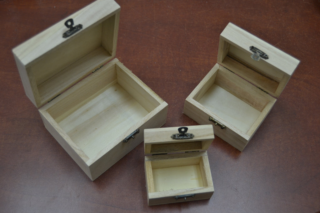 Wood Storage Boxes – 3 Piece Set - Home Office & Gifts