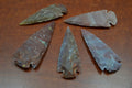 Agate Spear Arrowheads – 5 Pack - Crystals & Gemstones