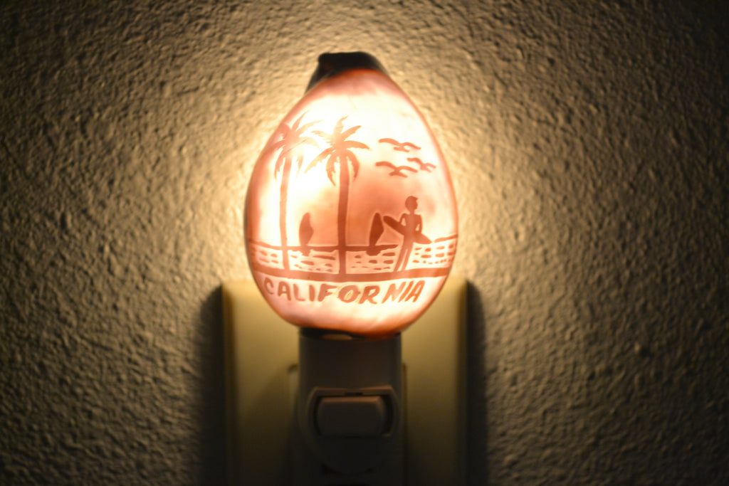 Purple Lighthouse Carving - Coastal Home Décor
