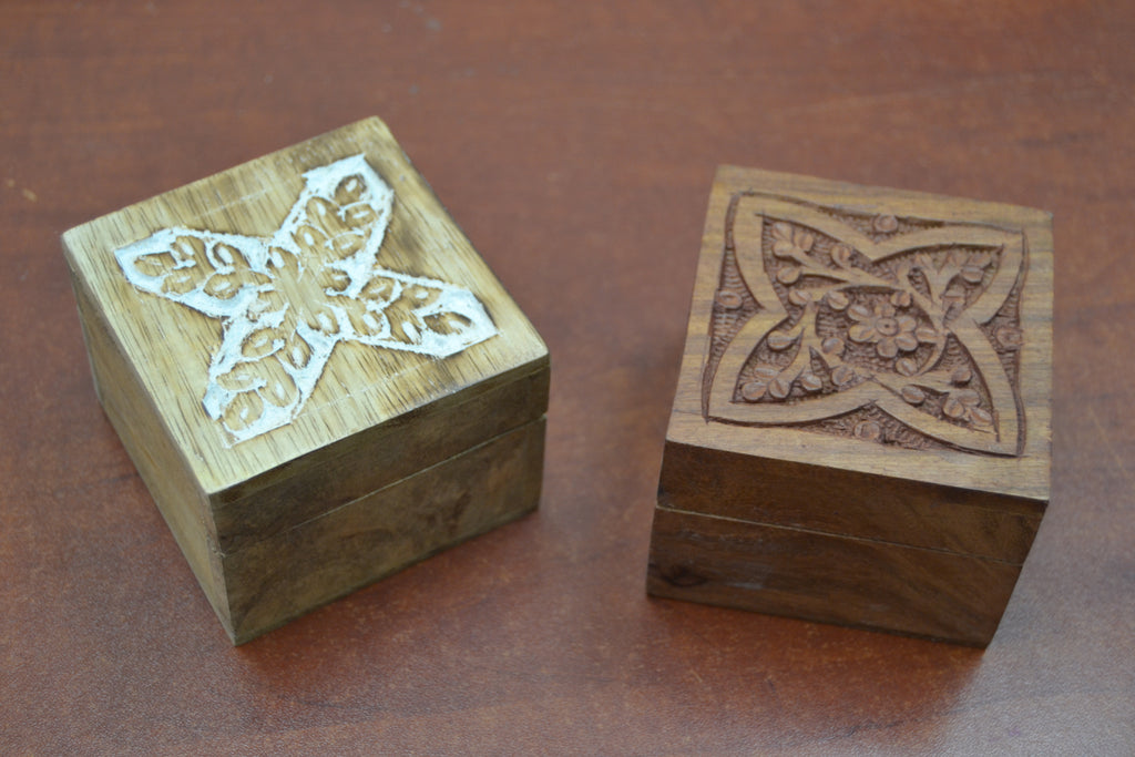Keepsake Wood Boxes – 2 Piece Set - Home Office & Gifts