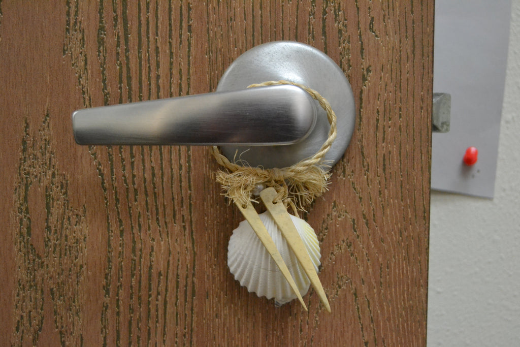 White Seashell Wind Chime Hanger - Coastal Home Décor