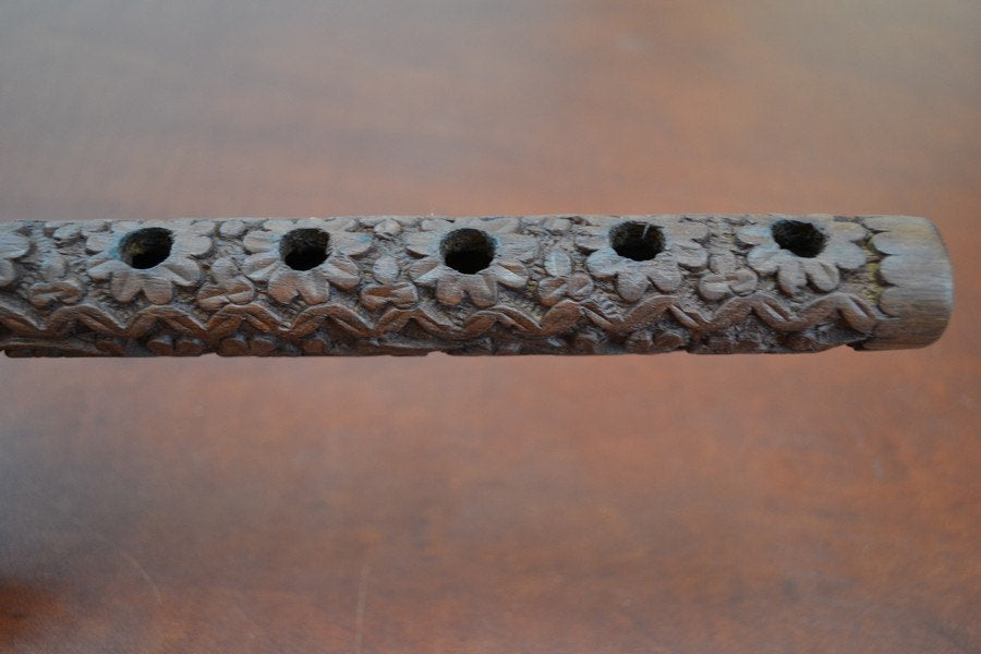 Carved Wood Flute 12" - Musical & Artisan Crafts