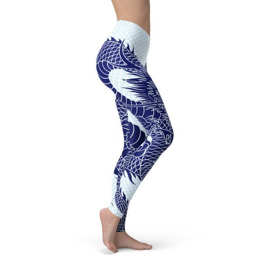 Japanese Dragon Leggings - Apparel