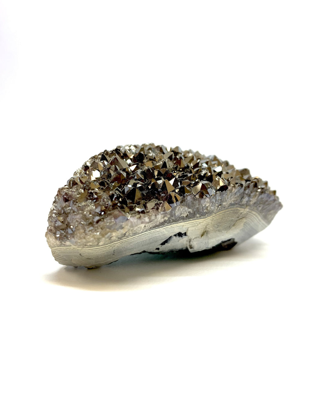 Silver Aura Amethyst Cluster | Balance & Joy | WorthyVibe