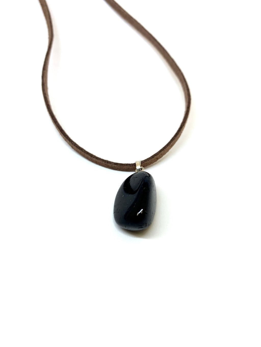 Black Tourmaline Tumbled Pendant | Protective Energy | WorthyVibe