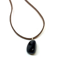 Black Tourmaline Tumbled Pendant | Protective Energy | WorthyVibe