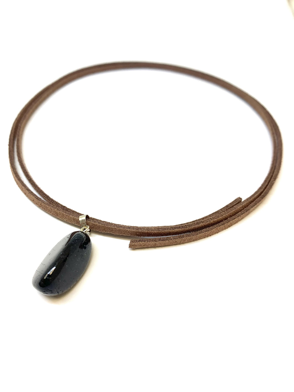 Black Tourmaline Tumbled Pendant | Protective Energy | WorthyVibe
