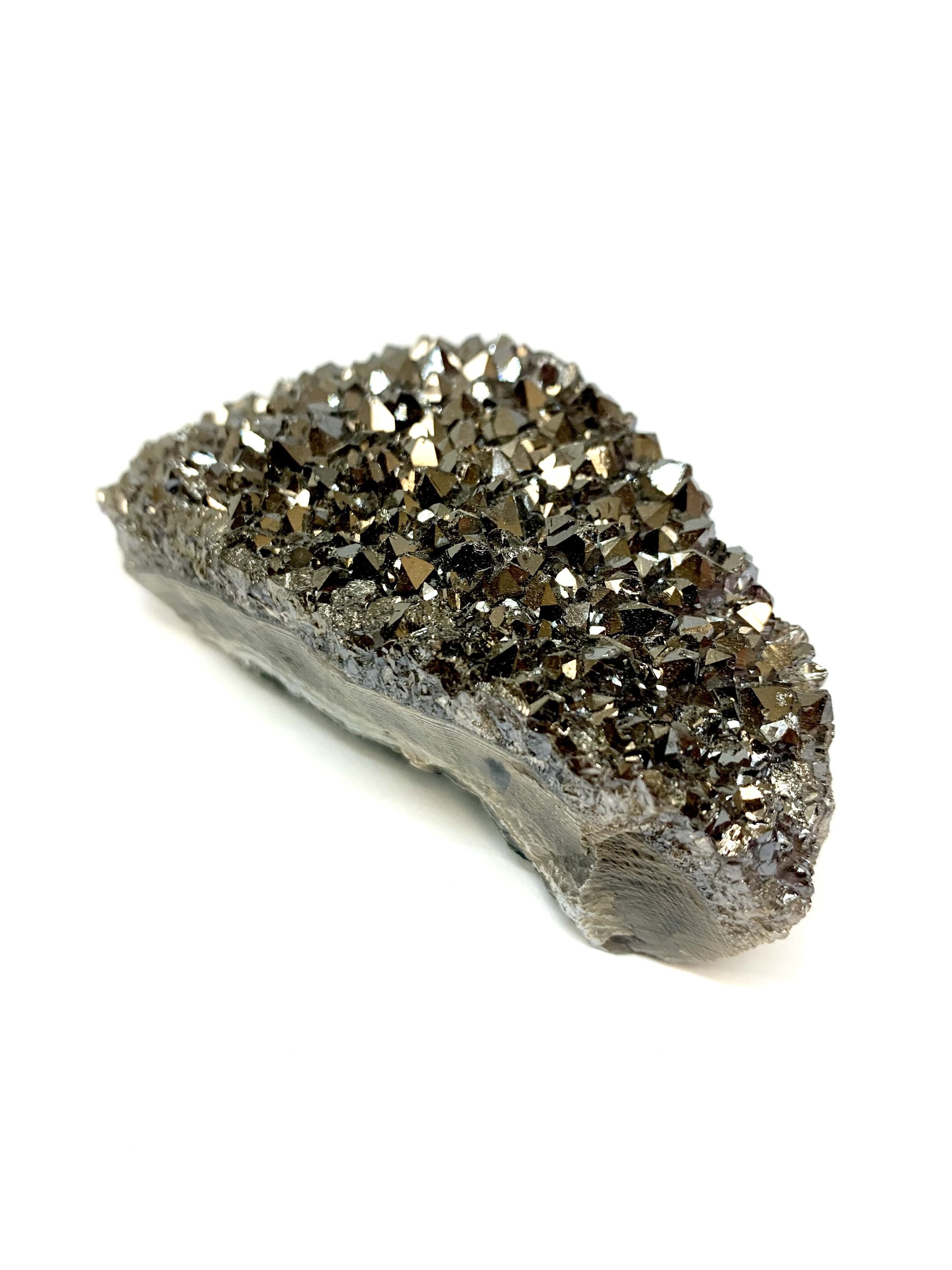 Silver Aura Amethyst Cluster | Balance & Joy | WorthyVibe