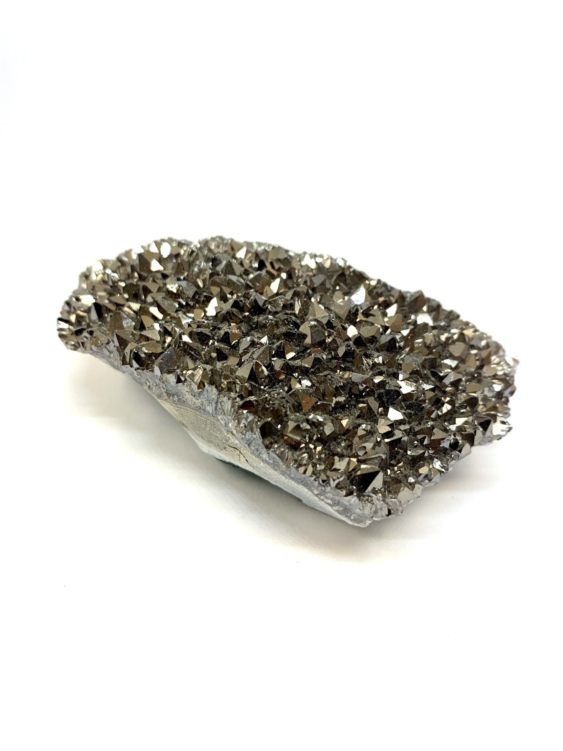 Silver Aura Amethyst Cluster | Balance & Joy | WorthyVibe