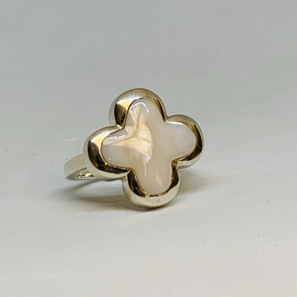 Mother of Pearl Flower Ring | Sterling Silver | Emotional Balance