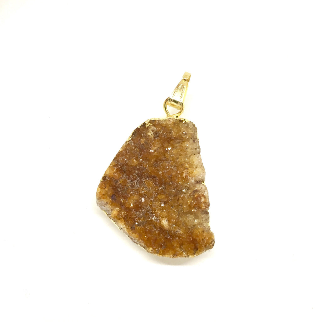 Citrine Cluster Pendant | Gold Plated | Prosperity | WorthyVibe