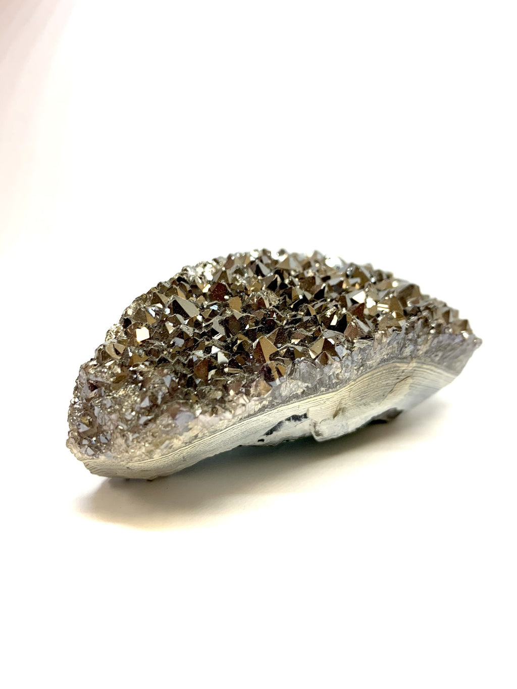 Silver Aura Amethyst Cluster | Balance & Joy | WorthyVibe