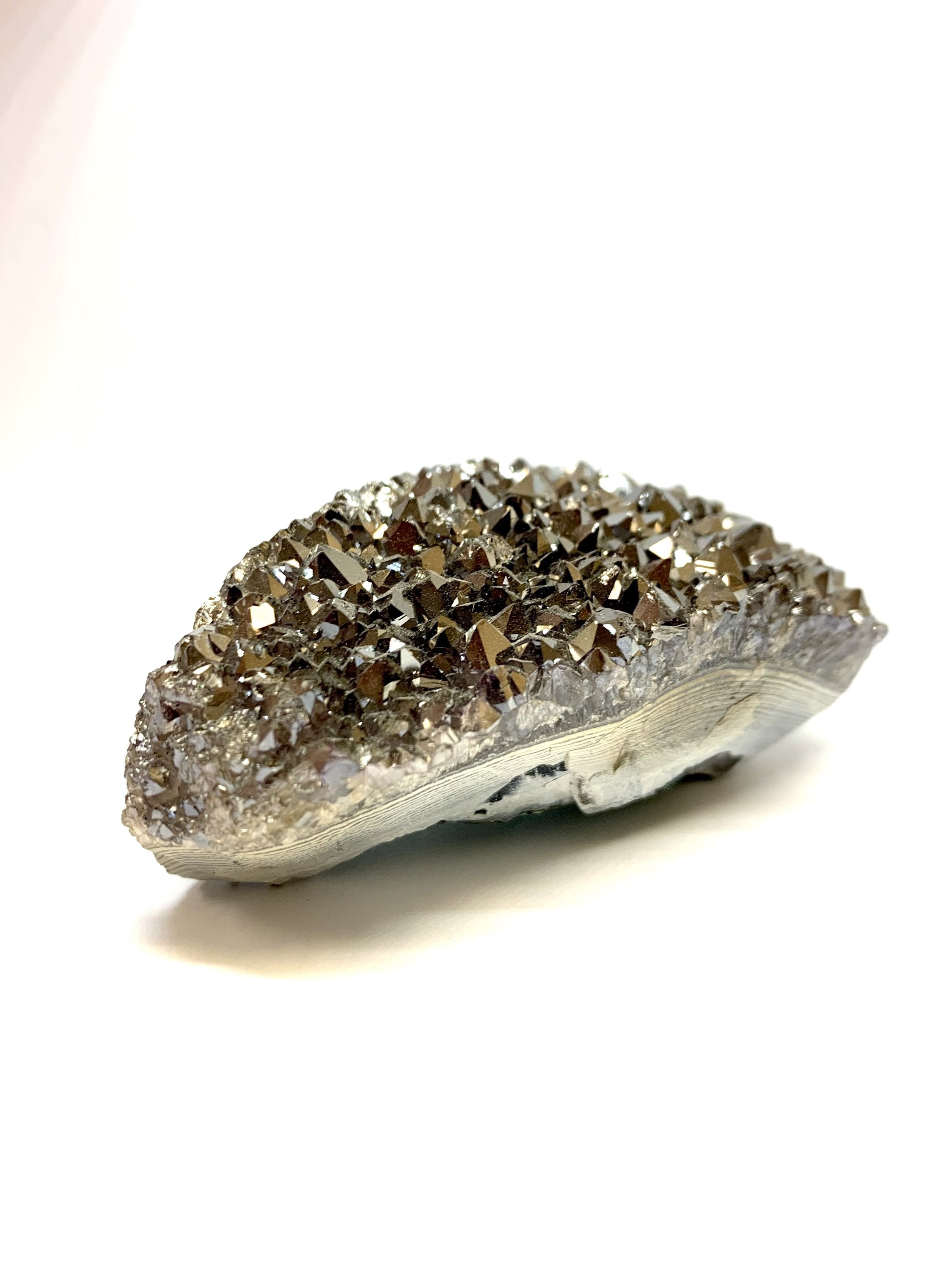 Silver Aura Amethyst Cluster | Balance & Joy | WorthyVibe