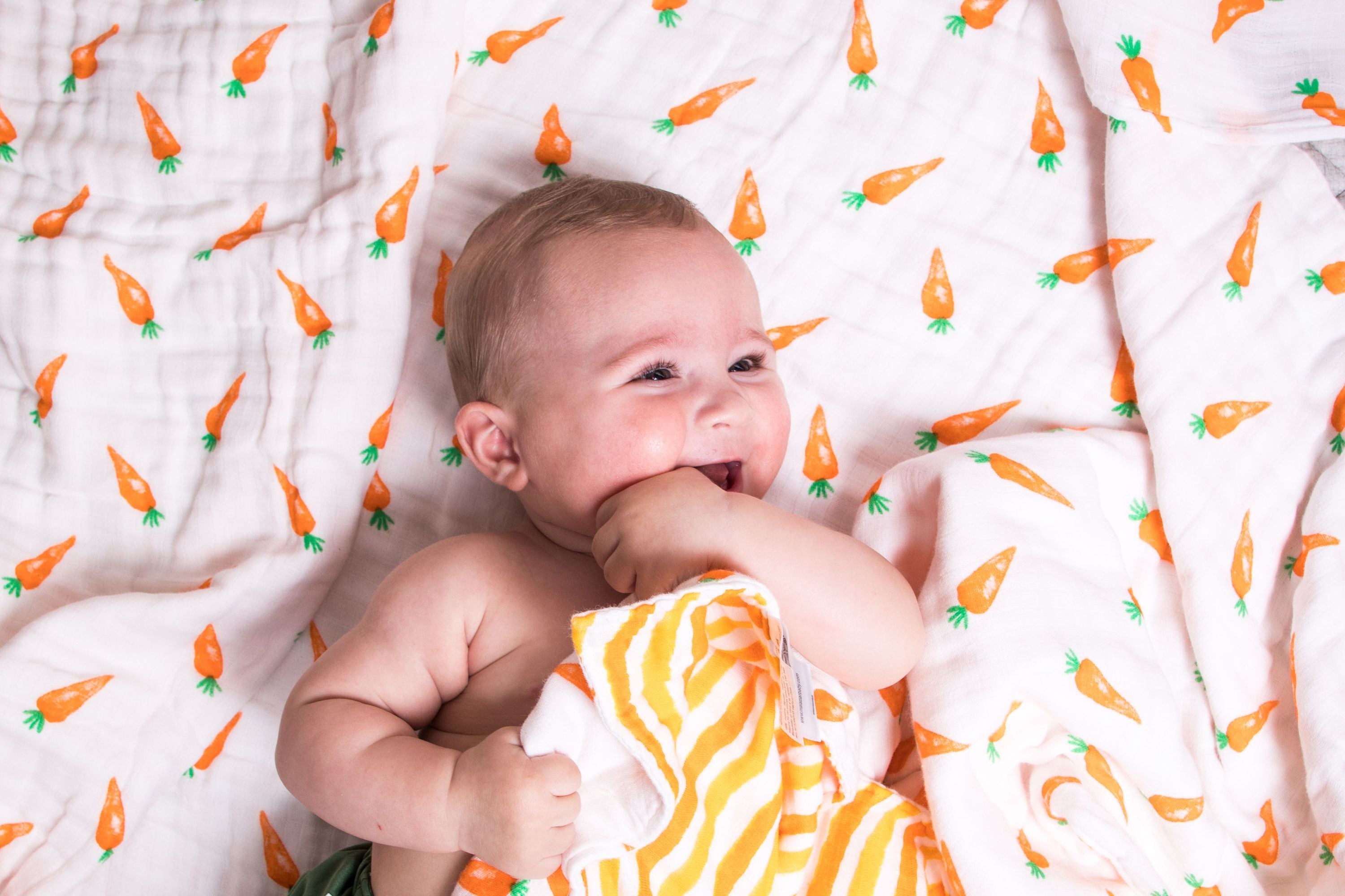 Organic Snug Blanket Carrots Print - Artisan Home Décor