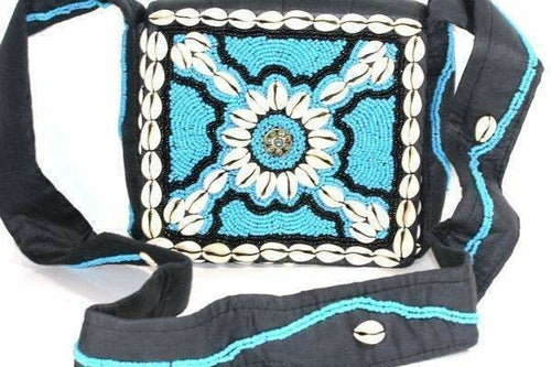 Turquoise Beach Vintage Cowrie Shell & Bead Waist Chain - Artisan Fashion Accessories
