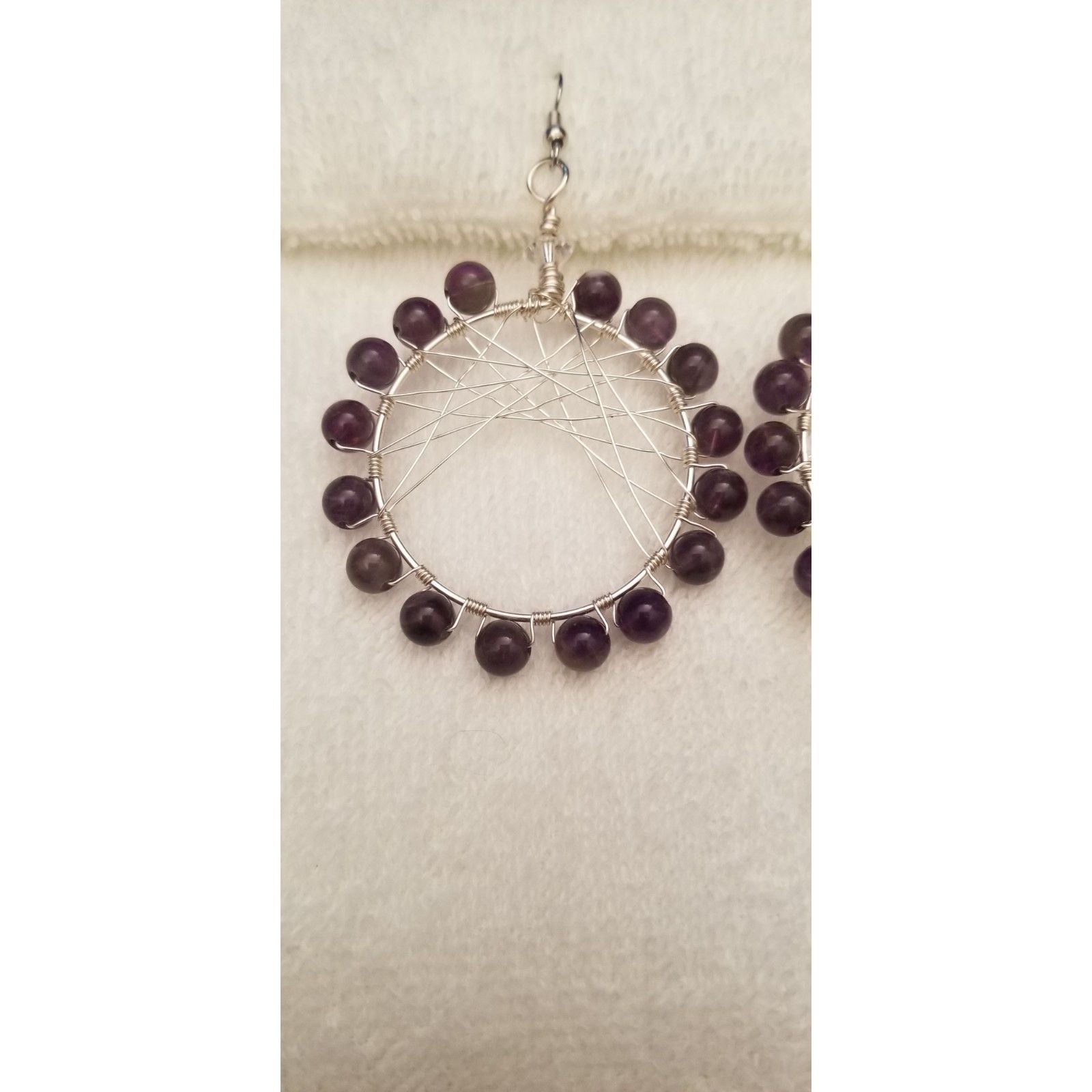 Amethyst Dreamcatcher Hoops - Earrings