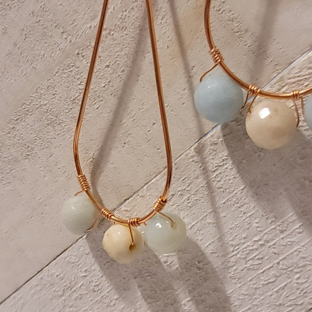 Amazonite Copper Earrings - Earrings