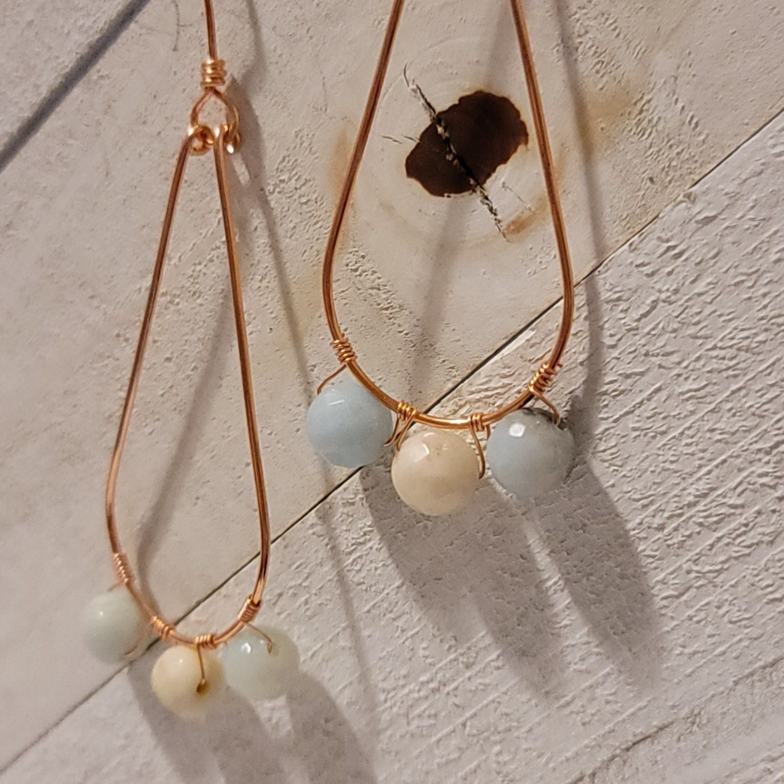 Amazonite Copper Earrings - Earrings