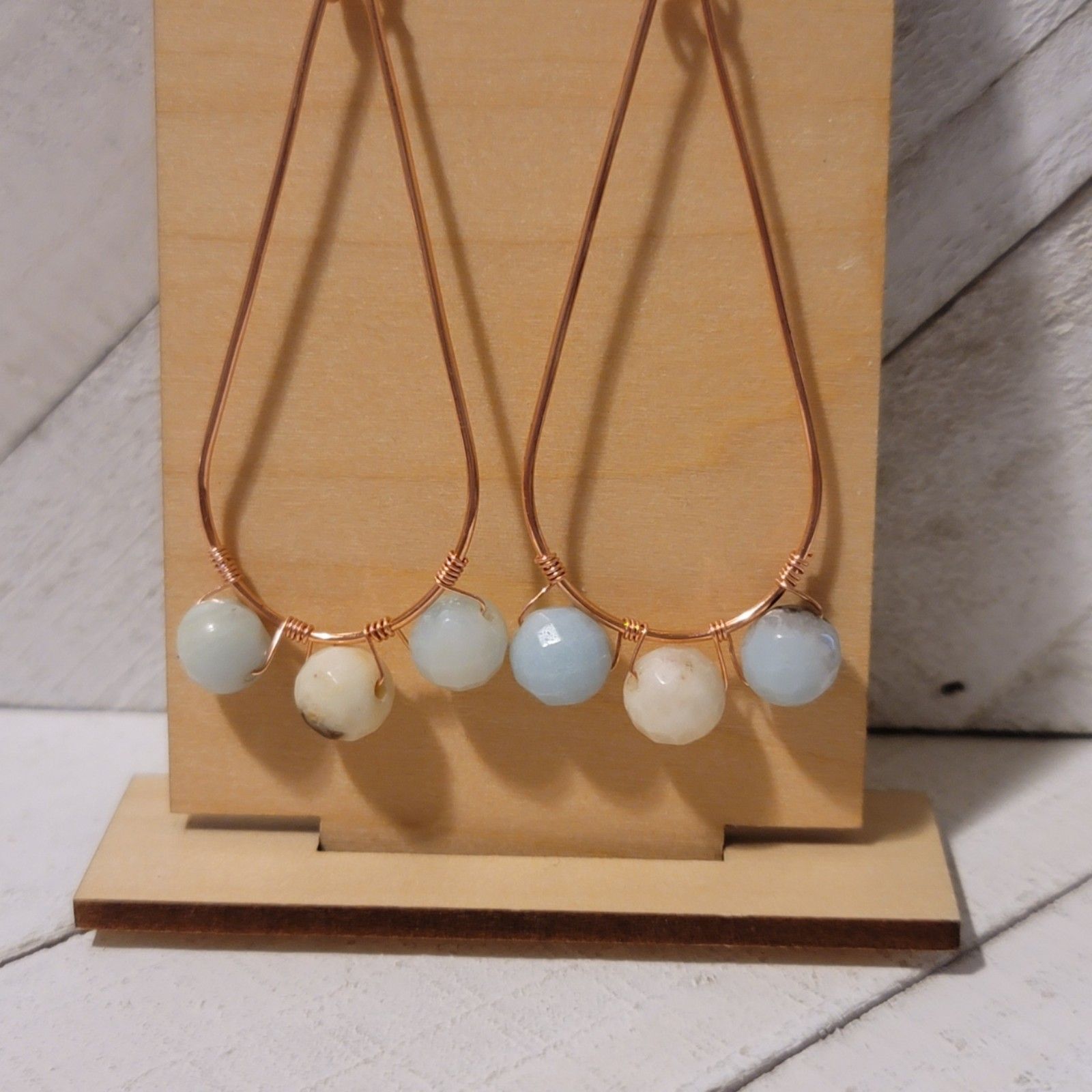 Amazonite Copper Earrings - Earrings