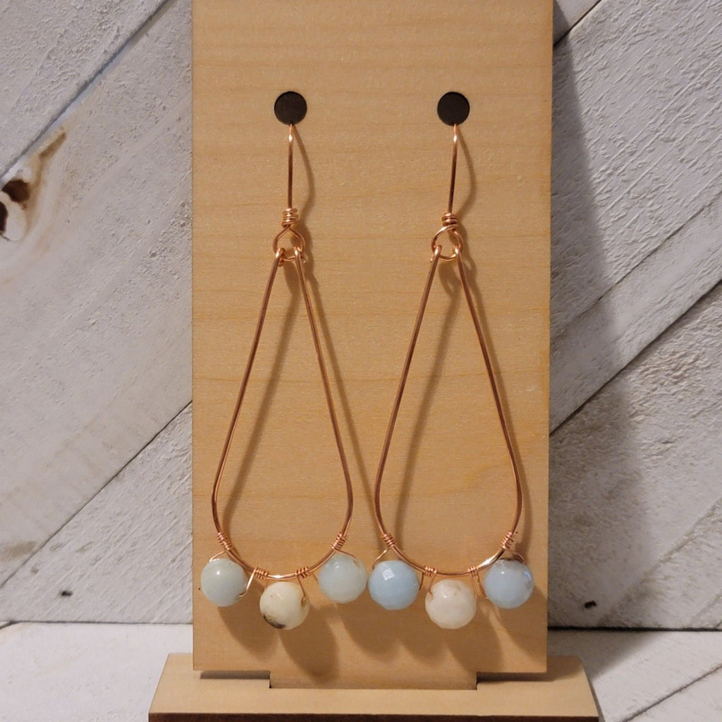 Amazonite Copper Earrings - Earrings